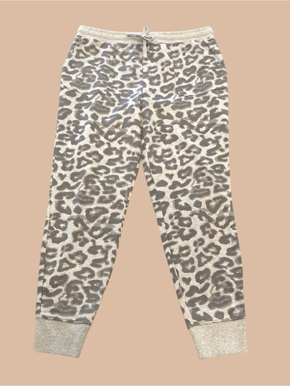 Lucky Brand Women’s Leopard Print Joggers - Charcoal & Gray, size S ❤️